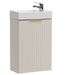 Meuble lave-mains suspendu ADEL 40 cm avec vasque en céramique – Design rainuré - Photo n°1