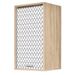 Meuble mural cuisine chêne clair KUMA 40 cm – Élément haut avec rideau et étagères modulables - Photo n°1