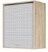Meuble mural de cuisine chêne clair KUMA 60 cm – Élément haut avec rideau et étagères ajustables - Photo n°1