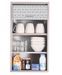 Meuble mural de cuisine gris à rideau imprimé gris Couna L 40 x H 72 cm - Photo n°2