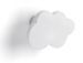 Meuble penderie blanc avec miroir sans pieds et patère nuage blanc - Photo n°2