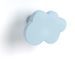 Meuble penderie blanc avec miroir sans pieds et patère nuage bleu - Photo n°2