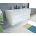 Meuble salle de bain L 120 - 2 tiroirs + vasque - Blanc - RONDO - Photo n°6