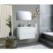 Meuble salle de bain L 80 - 2 tiroirs + vasque - Blanc - RONDO - Photo n°2
