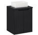 Meuble salle de bain suspendu 2 portes NOVA 50 cm avec vasque blanche GAJA – Élégance minimaliste et gain de place - Photo n°1
