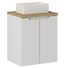 Meuble salle de bain suspendu 2 portes NOVA 50 cm avec vasque blanche GAJA – Élégance minimaliste et gain de place - Photo n°1