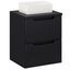 Meuble salle de bain suspendu 2 tiroirs NOVA 50 cm avec vasque blanche GAJA – Élégance minimaliste et gain de place - Photo n°1