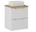 Meuble salle de bain suspendu 2 tiroirs NOVA 50 cm avec vasque blanche GAJA – Élégance minimaliste et gain de place - Photo n°1