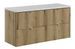 Meuble salle de bain suspendu 5 portes NOVA OAK 140 cm - Photo n°1