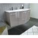 Meuble salle de bain suspendu L 120 cm - 2 tiroirs 2 portes + Vasque - Taupe - ONDE - Photo n°4