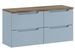 Meuble salle de bain suspendu NOVA Denim 120 cm – Rangements élégants avec plan Chêne Casella - Photo n°1