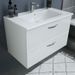 Meuble salle de bain + Vasque + Miroir - 2 tiroirs - Blanc - L 80 cm - FUNNY - Photo n°5