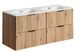 Meuble sous-vasque suspendu 4 tiroirs ADEL 120 cm avec 2 vasques encastrées – Design rainuré - Photo n°1