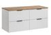 Meuble sous-vasque suspendu 4 tiroirs ADEL 120 cm avec plan de travail – Design rainuré - Photo n°1
