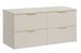 Meuble sous-vasque suspendu 4 tiroirs ADEL 120 cm avec plan de travail – Design rainuré - Photo n°1