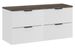 Meuble sous-vasque suspendu 4 tiroirs ADEL 120 cm avec plan de travail – Design rainuré - Photo n°1