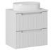 Meuble suspendu 2 tiroirs avec vasque ovale blanche NOVA - Photo n°1
