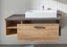 Meuble suspendu avec vasque 1 tiroir gris béton et chêne Riviera miel Babel 123 cm - Photo n°5