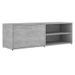 Meuble TV 1 porte 2 niches bois effet béton Issero 120 cm - Photo n°1