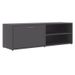 Meuble TV 1 porte 2 niches bois gris Issero 120 cm - Photo n°1