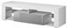 Meuble TV 1 porte blanc mat et gris brillant Kara 140 cm - Photo n°1