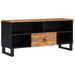 Meuble TV 100x33x46 cm bois d'acacia solide et d'ingénierie - Photo n°1