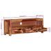 Meuble TV 110x30x40 cm Bois d'acacia massif - Photo n°5