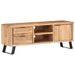 Meuble TV 120x30x42 cm Bois massif d'acacia avec bord naturel - Photo n°1