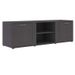 Meuble TV 2 portes 2 niches bois gris Syllo 120 cm - Photo n°1