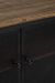 Meuble TV 2 portes acier noir et bois de manguier Rica 120 cm - Photo n°5