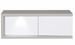 Meuble TV 2 portes blanc brillant et gris galet Kido - Photo n°1