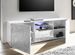 Meuble TV à LED 2 portes bois laqué blanc brillant Pagar L 180 cm - Photo n°3