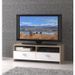 Meuble TV 2 tiroirs 2 niches bois blanc et chêne clair Basic - Photo n°2