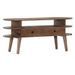 Meuble TV 2 tiroirs acacia massif foncé Zomba 110 cm - Photo n°1