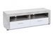 Meuble TV 2 tiroirs bois blanc et effet béton Bonnie 134 cm - Photo n°1