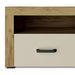 Meuble TV 2 tiroirs bois chêne clair et beige Raven L 120 cm - Photo n°4