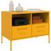 Meuble TV 2pcs jaune moutarde 68x39x50,5cm acier laminé à froid - Photo n°4