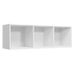 Meuble TV 3 niches bois blanc Membi 114 cm - Photo n°1