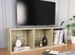 Meuble TV 3 niches bois chêne clair Membi 114 cm - Photo n°2