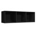 Meuble TV 3 niches bois noir Membi 114 cm - Photo n°1