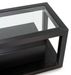Meuble TV 3 tiroirs 1 niche bois noir et verre trempé 160 cm - Photo n°4