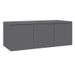 Meuble TV 3 tiroirs bois gris brillant Onic 80 cm - Photo n°1