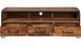 Meuble TV 3 tiroirs bois manguier marron et métal noir Engal 180 cm - Photo n°2