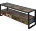 Meuble TV 4 tiroirs bois massif recyclé et pieds métal noir Limba 180 cm - Photo n°4