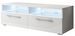 Meuble TV à Led 2 portes blanc mat et blanc laqué Kaizo 100 cm - Photo n°1