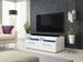 Meuble TV à Led 2 portes blanc mat et blanc laqué Kaizo 100 cm - Photo n°4