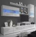 Meuble TV à LED 7 pièces bois blanc Glamourous - Photo n°1