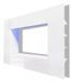 Meuble TV à LED bois blanc brillant Glamourous - Photo n°2