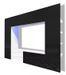 Meuble TV à LED bois noir et blanc brillant Glamourous - Photo n°2