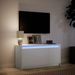 Meuble TV avec LED blanc 100x34x50 cm bois d'ingénierie - Photo n°5